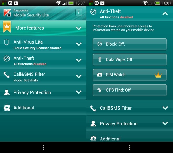 Kaspersky Mobile Security