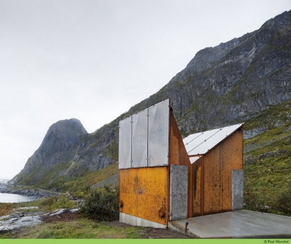 Roadside Reststop Akkarvikodden Lofoten Norway
